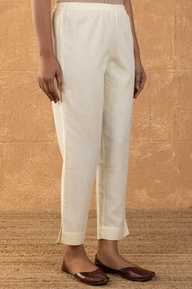 Cream Narrow Leg Trouser