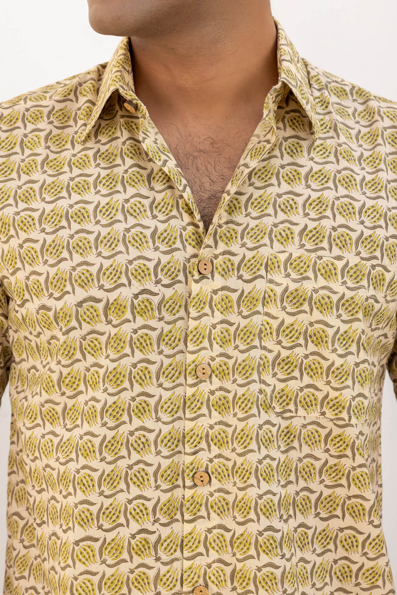 Block Printed Mens Shirt