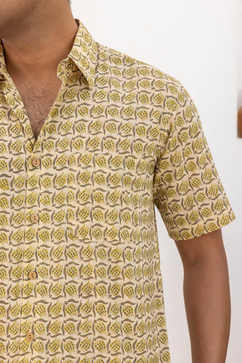 Block Printed Mens Shirt