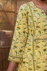 Yellow Sevanti Straight Kurta