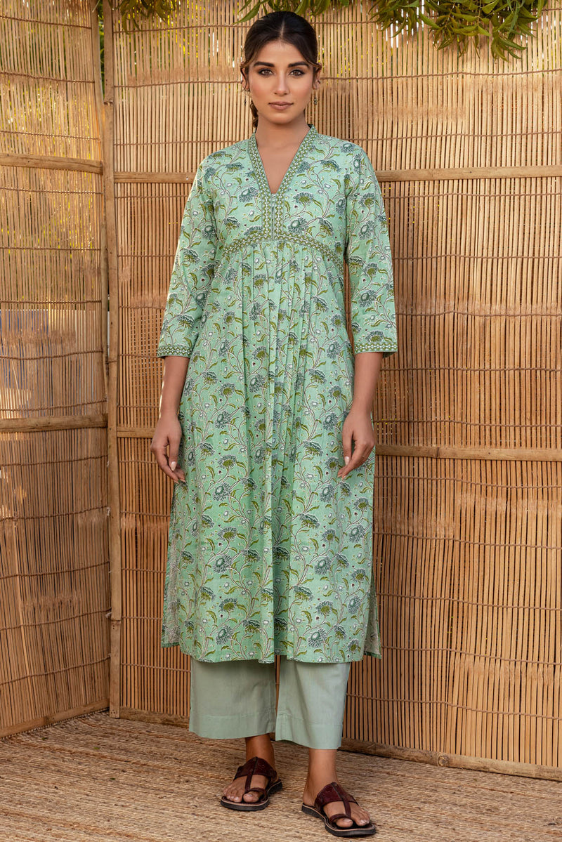 Green Sevanti Kurta