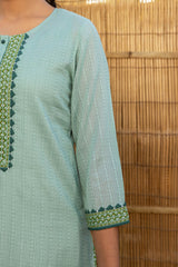 Sage Applique Kurta