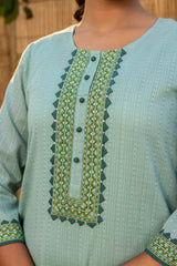 Sage Applique Kurta