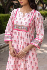Areeba Chanderi Kurta