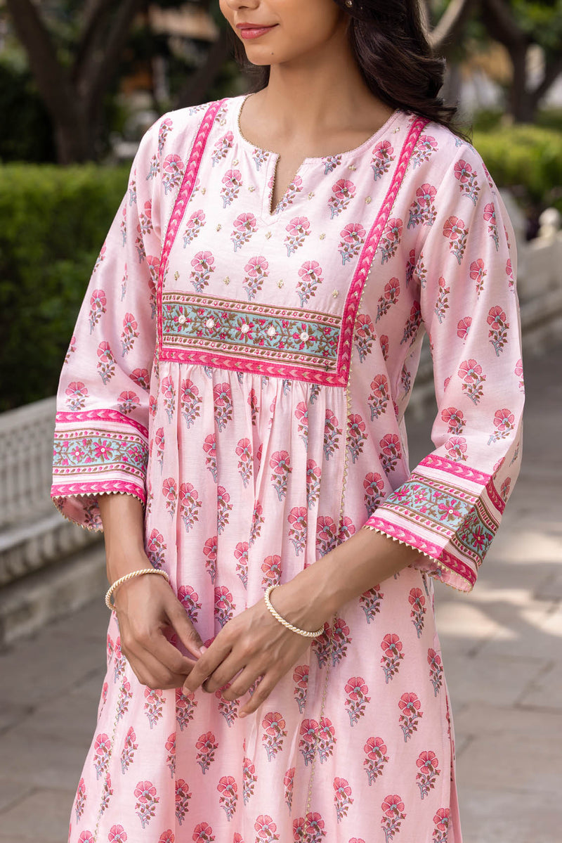 Areeba Chanderi Kurta