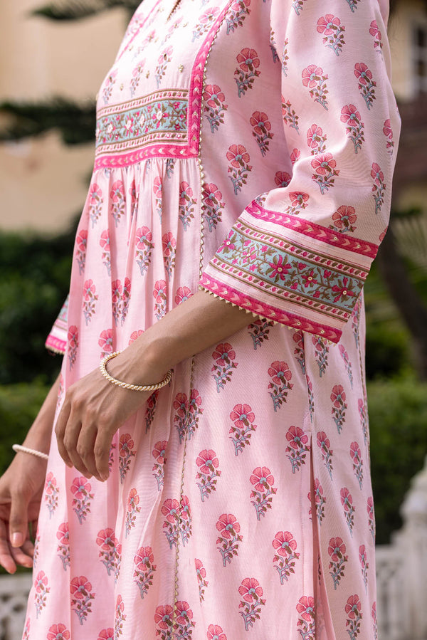 Areeba Chanderi Kurta