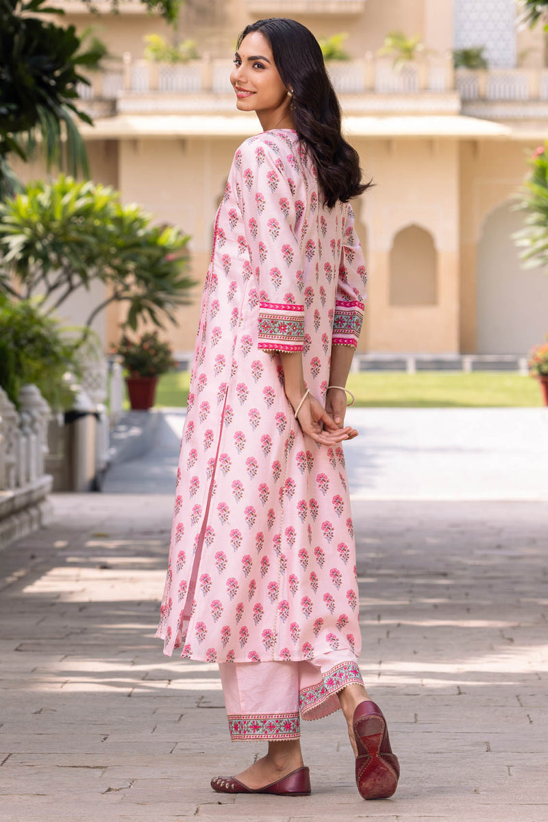 Areeba Chanderi Kurta