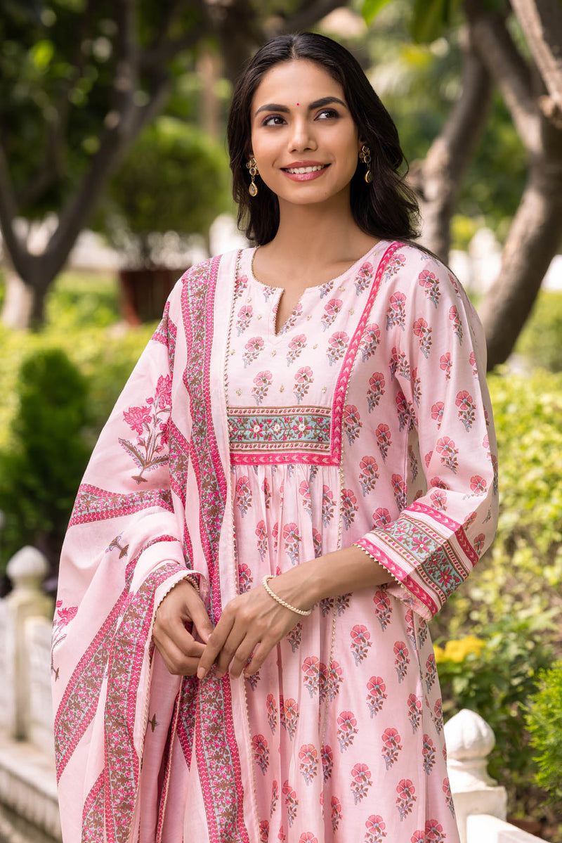 Areeba Chanderi Kurta