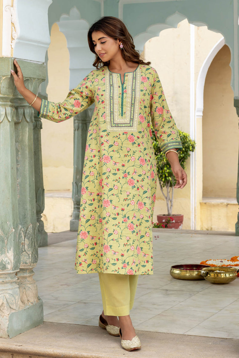 Rangrez Phool Kurta