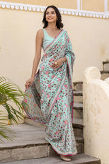 Gulabi Noor Sari