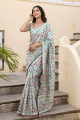 Gulabi Noor Sari