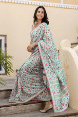 Gulabi Noor Sari