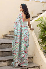 Gulabi Noor Sari