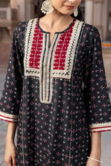 Black Chaubundi Kurta