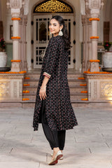 Black Chaubundi Kurta