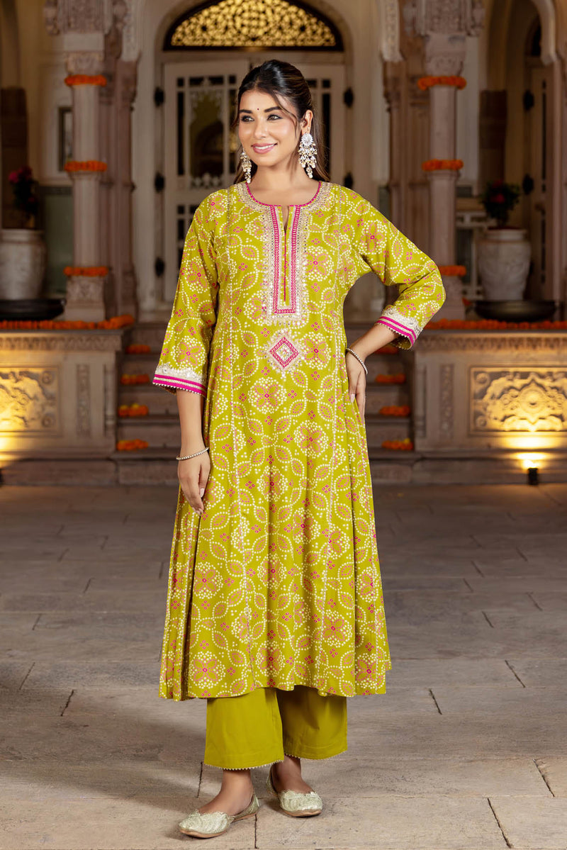 Sunehri Ambadal Kurta
