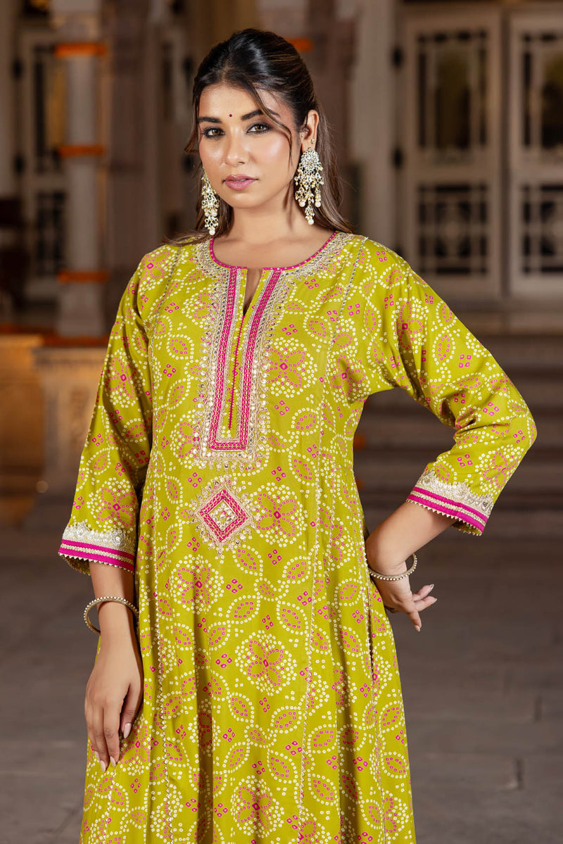 Sunehri Ambadal Kurta