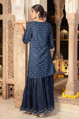 Blue Chaubundi Kurti