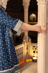 Blue Chaubundi Kurti