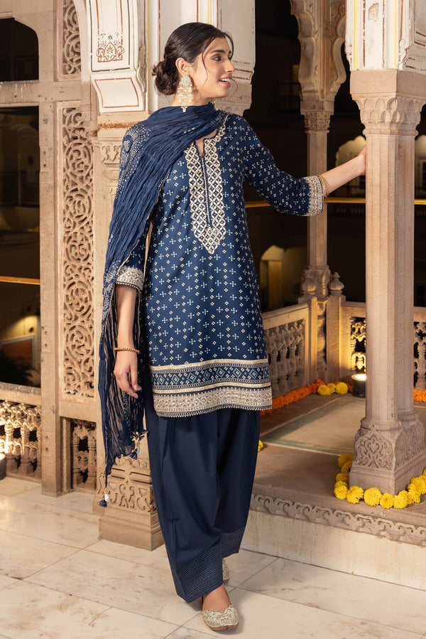 Blue Chaubundi Kurti