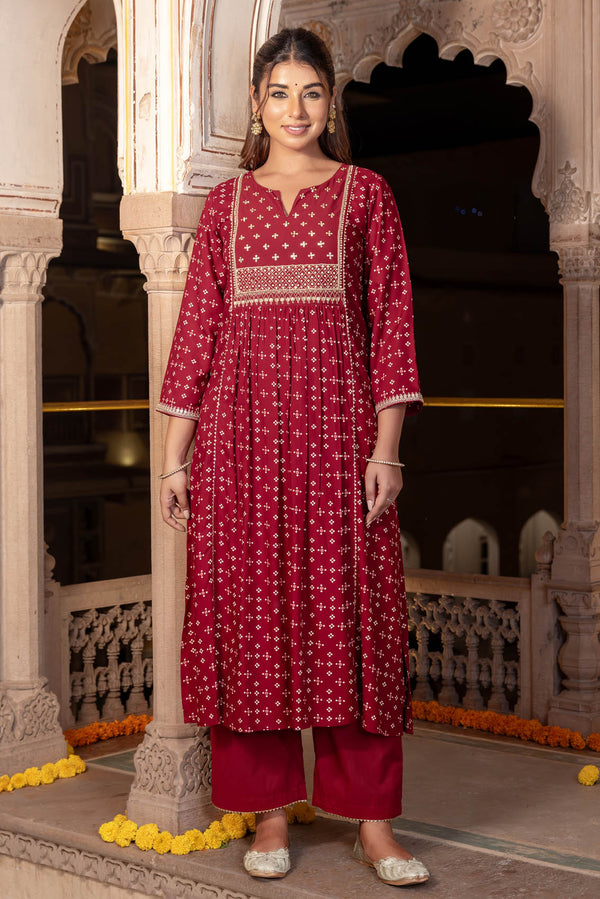 Kumkum Bandhej Kurta