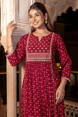 Kumkum Bandhej Kurta