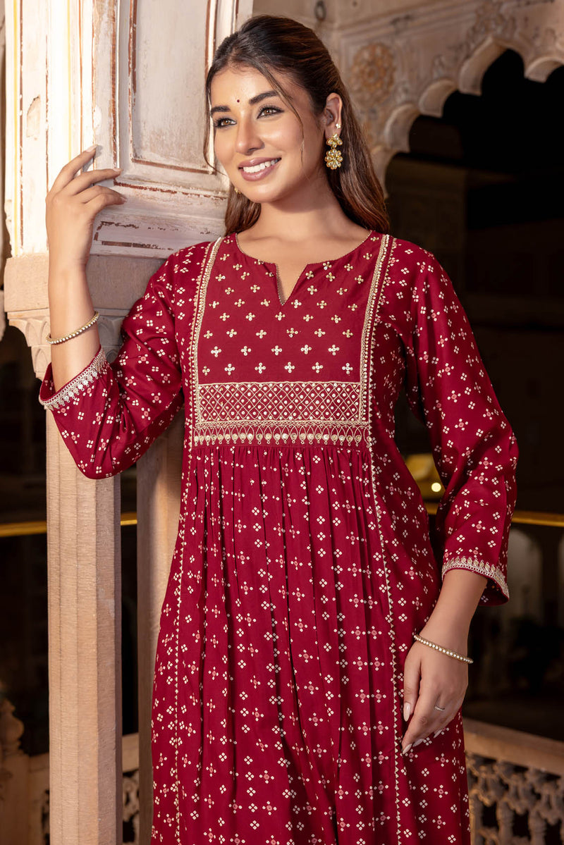 Kumkum Bandhej Kurta
