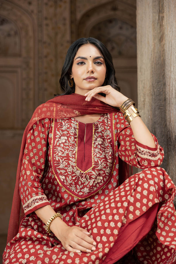 Bagru Buti Kurta