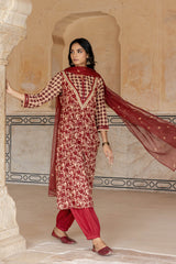 Bagru Flared Kurta