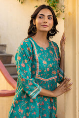 Teal Salli Kurta