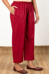 Red Relaxed Trousers