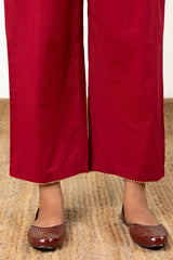 Red Relaxed Trousers