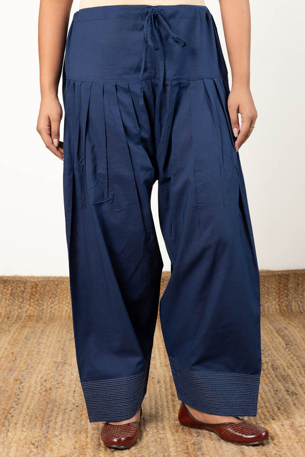 Navy Blue Farshi Pants