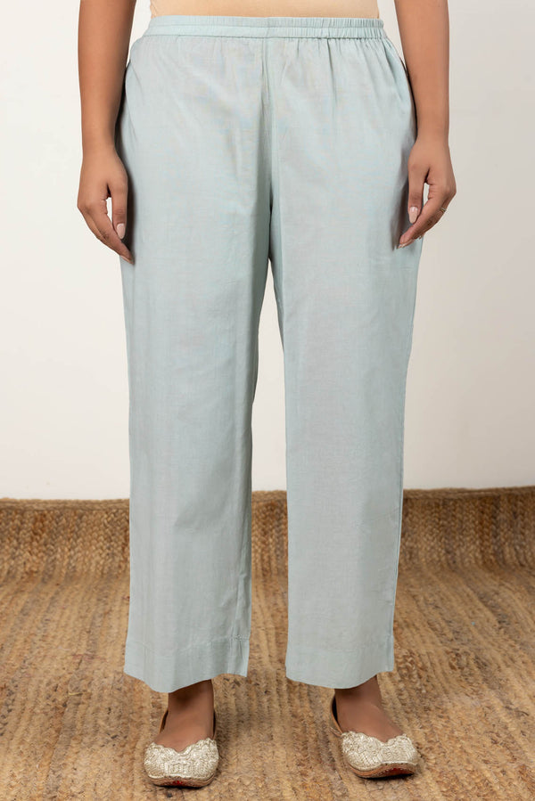 Pale Blue Relaxed Trousers