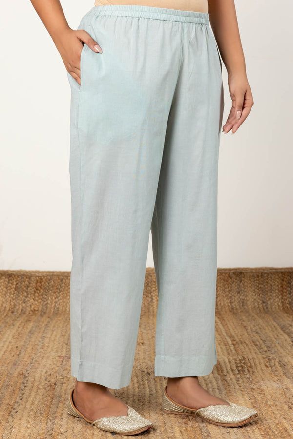 Pale Blue Relaxed Trousers