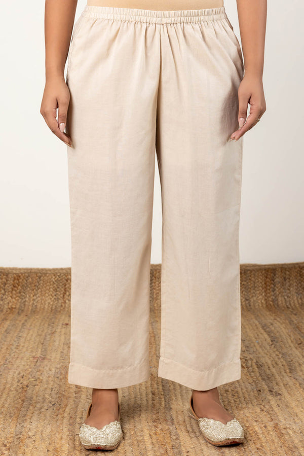 Dusty Cream Relaxed Trousers