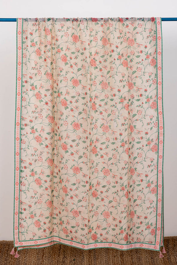 Cream Gulab Bagh Dupatta