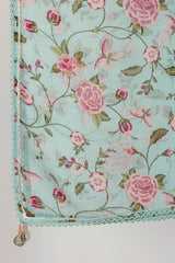 Blue Gulab Bagh Dupatta