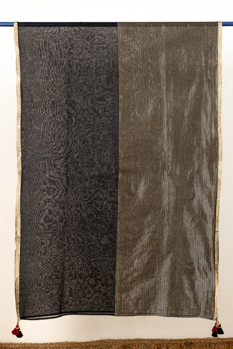 Black Lurex Chanderi Dupatta