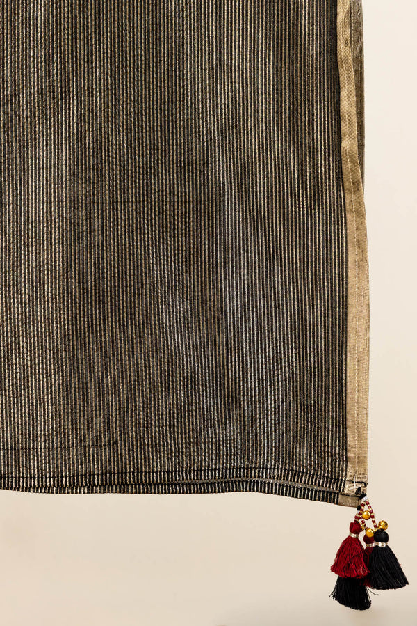Black Lurex Chanderi Dupatta