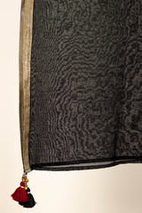 Black Lurex Chanderi Dupatta
