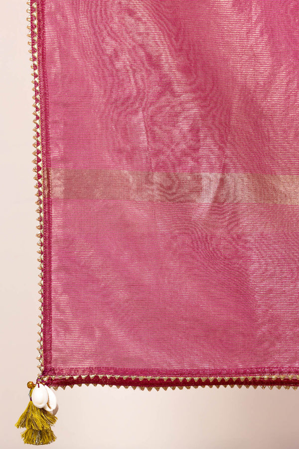 Pink Tissue Dupatta