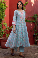 Blue Aster Kurta