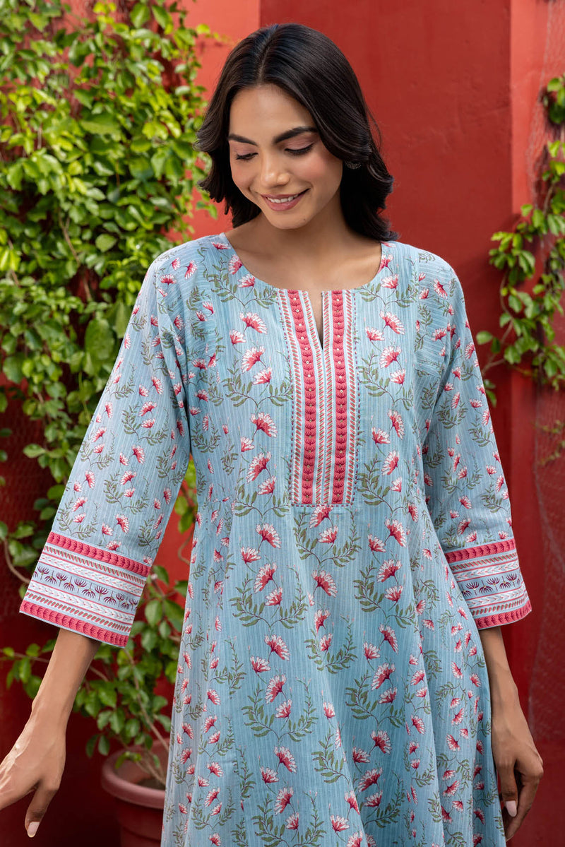 Blue Aster Kurta