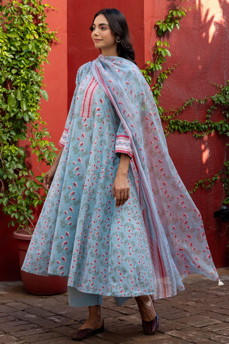 Blue Aster Kurta