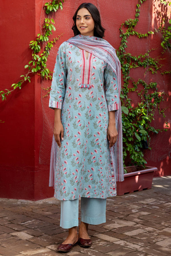 Blue Kalidar Kurta