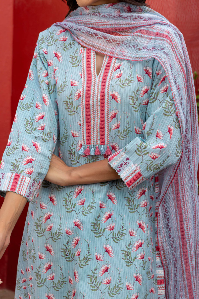 Blue Kalidar Kurta