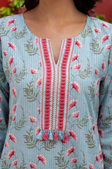 Blue Kalidar Kurta