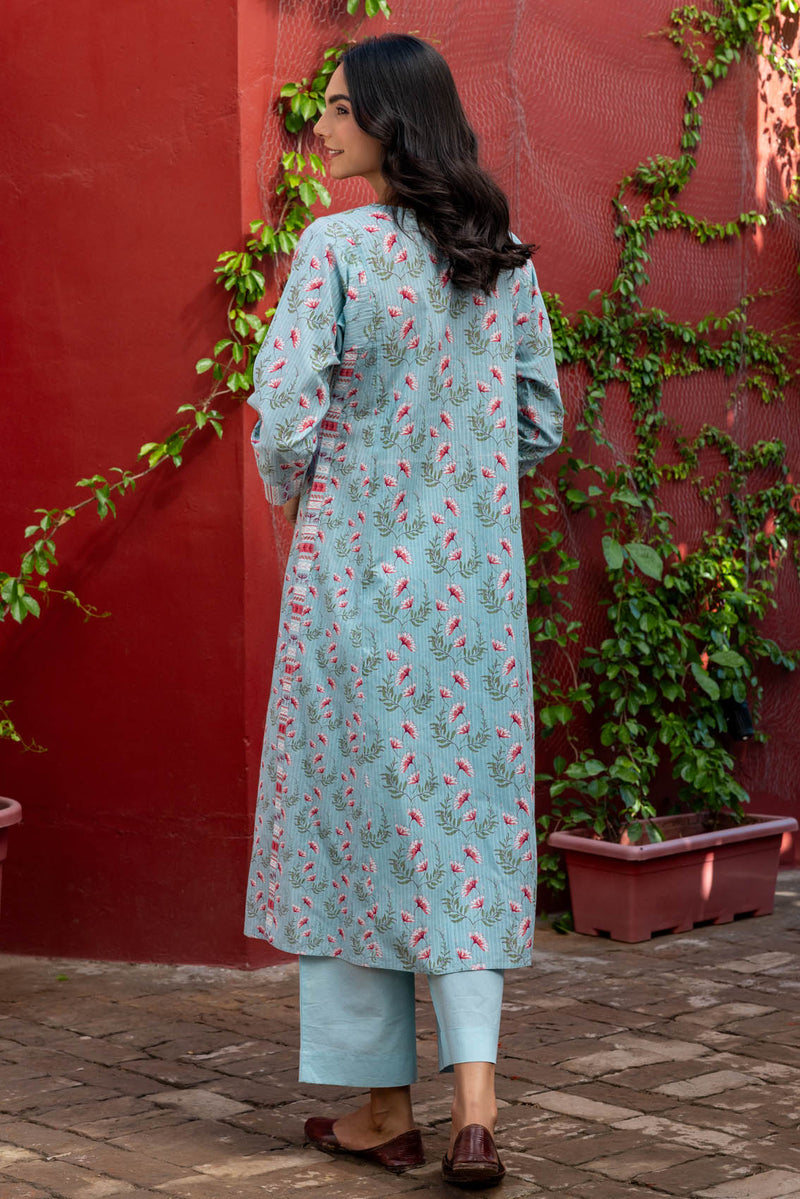 Blue Kalidar Kurta