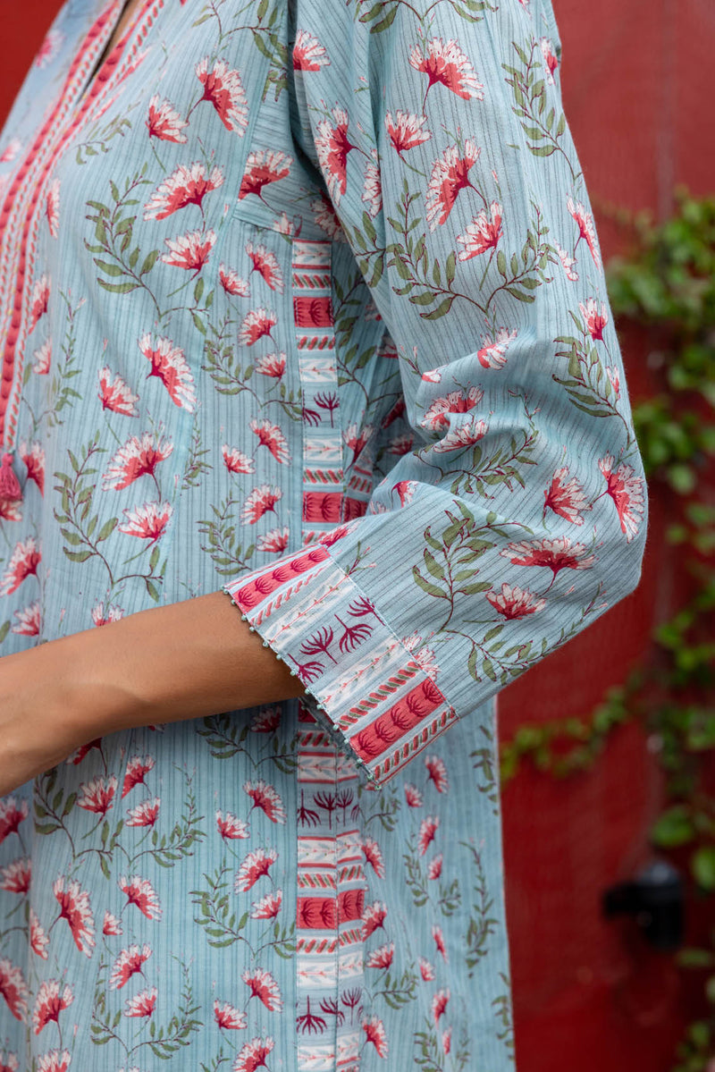 Blue Kalidar Kurta